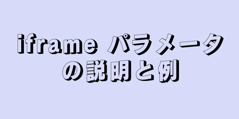 iframe パラメータの説明と例