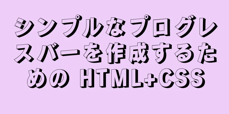 シンプルなプログレスバーを作成するための HTML+CSS