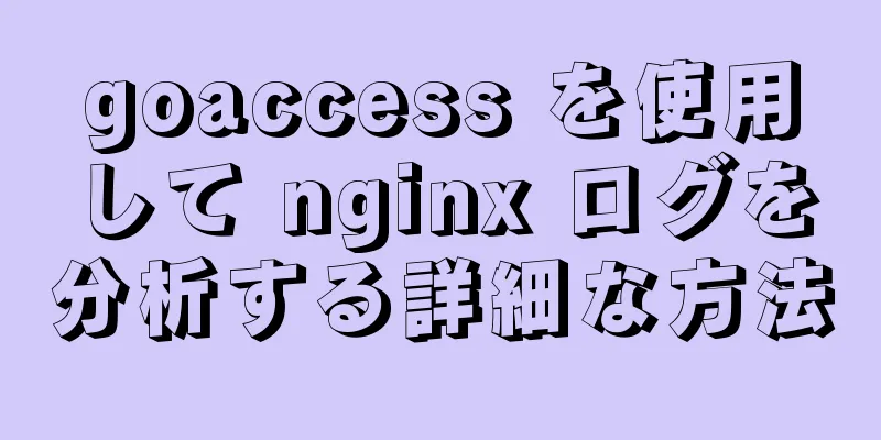 goaccess を使用して nginx ログを分析する詳細な方法