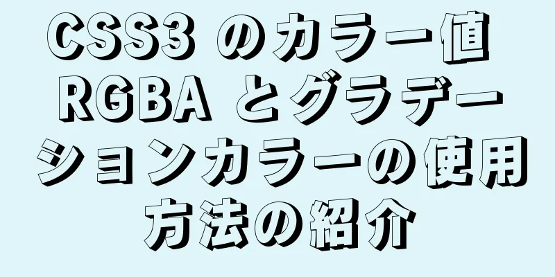 CSS3 のカラー値 RGBA とグラデーションカラーの使用方法の紹介