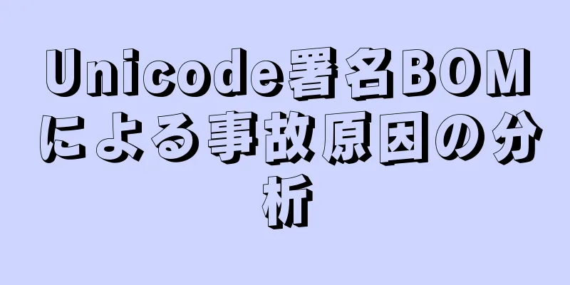 Unicode署名BOMによる事故原因の分析