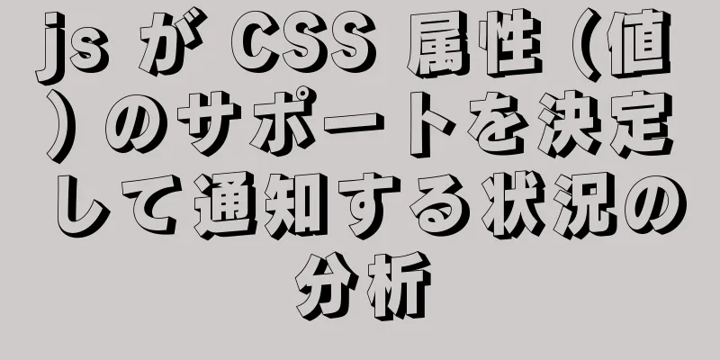 js が CSS 属性 (値) のサポートを決定して通知する状況の分析