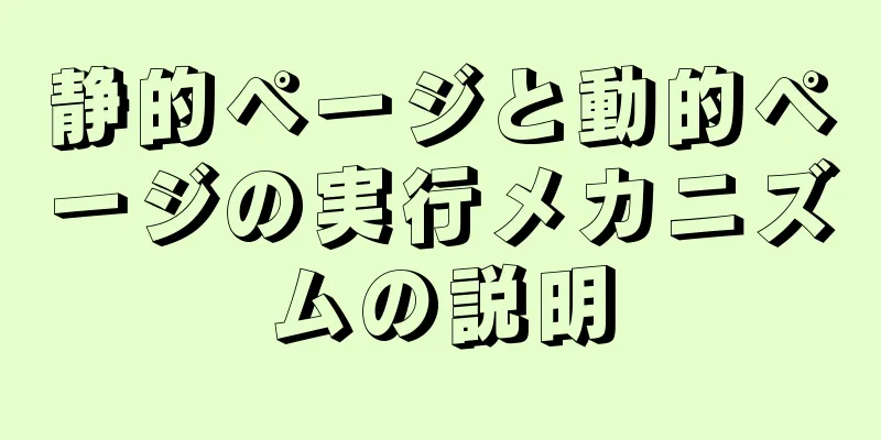 静的ページと動的ページの実行メカニズムの説明