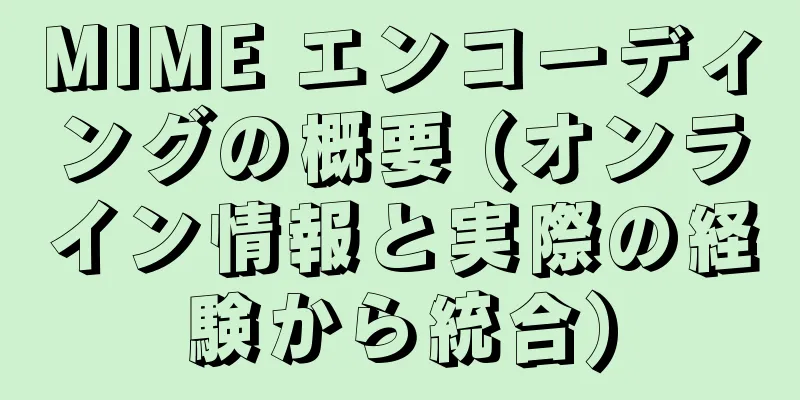 MIME エンコーディングの概要 (オンライン情報と実際の経験から統合)