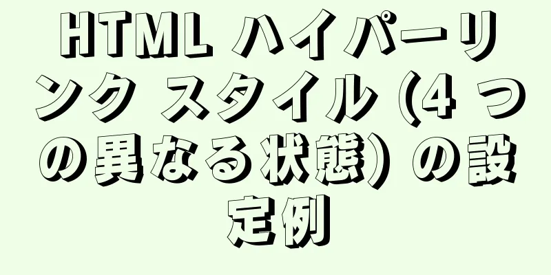 HTML ハイパーリンク スタイル (4 つの異なる状態) の設定例