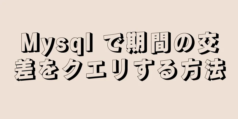 Mysql で期間の交差をクエリする方法