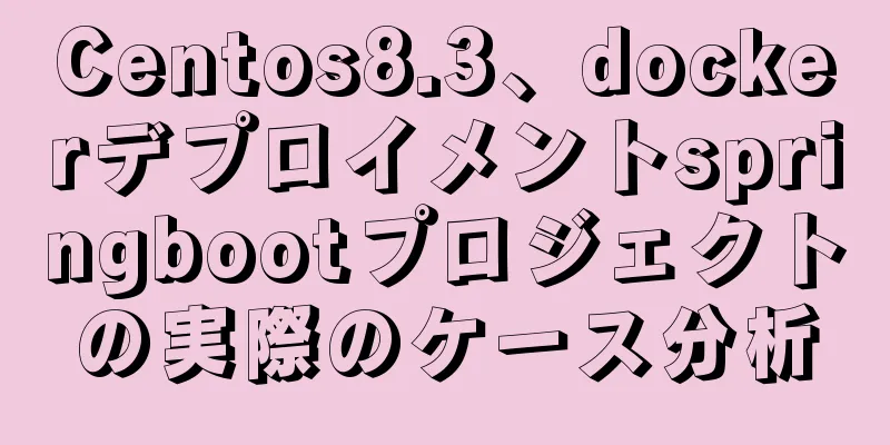 Centos8.3、dockerデプロイメントspringbootプロジェクトの実際のケース分析