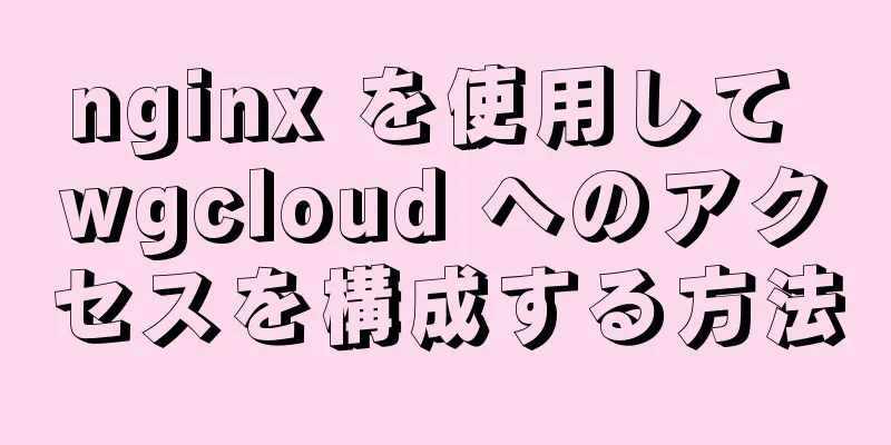 nginx を使用して wgcloud へのアクセスを構成する方法