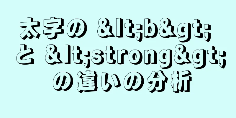 太字の <b> と <strong> の違いの分析