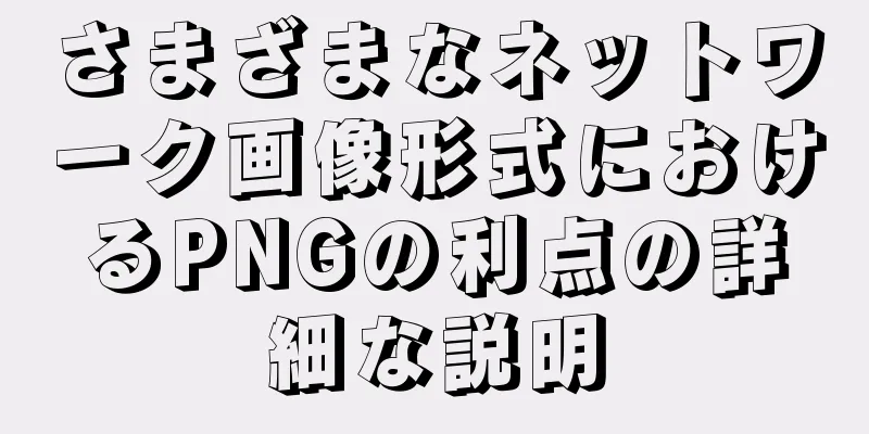 さまざまなネットワーク画像形式におけるPNGの利点の詳細な説明