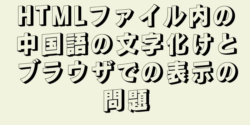 HTMLファイル内の中国語の文字化けとブラウザでの表示の問題