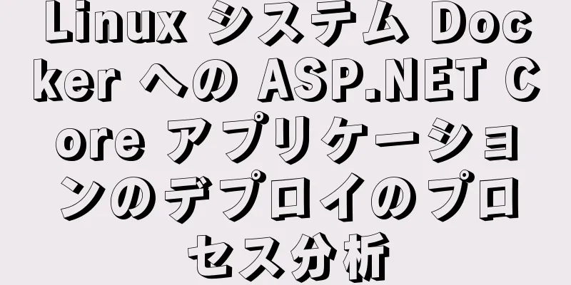 Linux システム Docker への ASP.NET Core アプリケーションのデプロイのプロセス分析