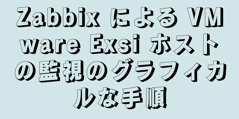 Zabbix による VMware Exsi ホストの監視のグラフィカルな手順