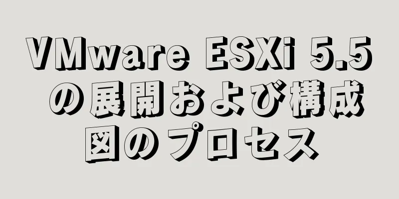 VMware ESXi 5.5 の展開および構成図のプロセス