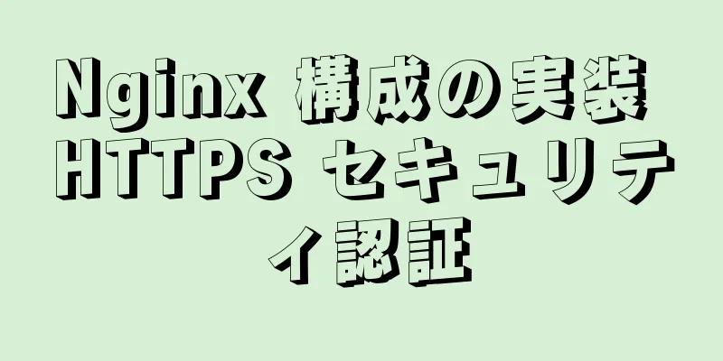 Nginx 構成の実装 HTTPS セキュリティ認証