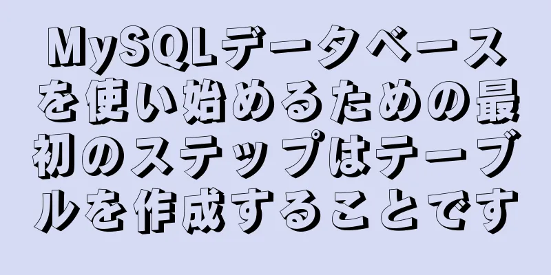 MySQLデータベースを使い始めるための最初のステップはテーブルを作成することです