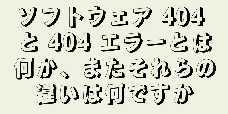 ソフトウェア 404 と 404 エラーとは何か、またそれらの違いは何ですか