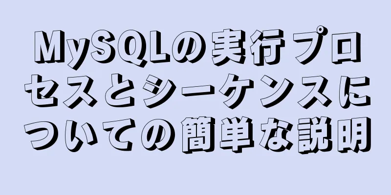 MySQLの実行プロセスとシーケンスについての簡単な説明