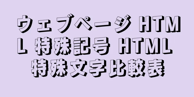 ウェブページ HTML 特殊記号 HTML 特殊文字比較表