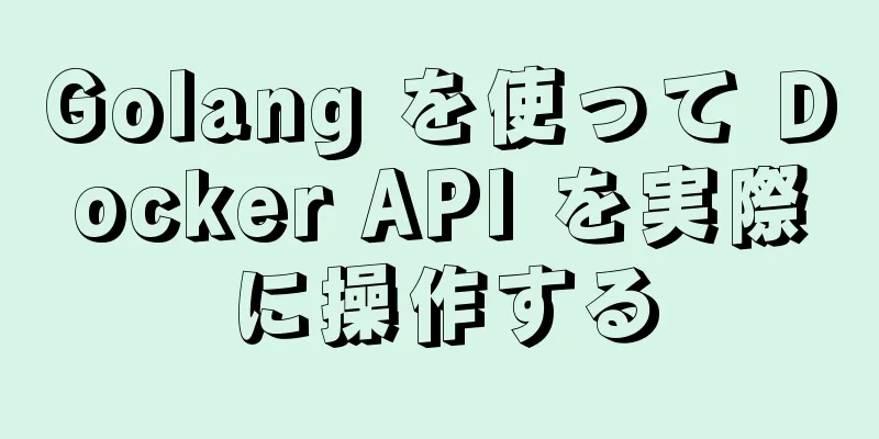 Golang を使って Docker API を実際に操作する