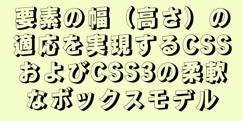 要素の幅（高さ）の適応を実現するCSSおよびCSS3の柔軟なボックスモデル