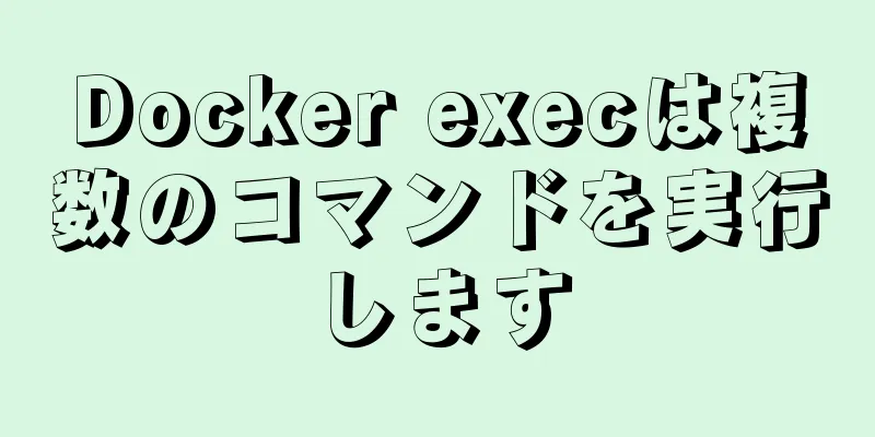 Docker execは複数のコマンドを実行します