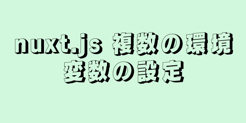 nuxt.js 複数の環境変数の設定