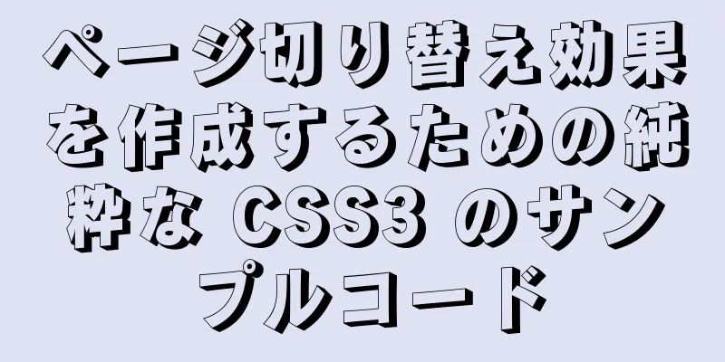 ページ切り替え効果を作成するための純粋な CSS3 のサンプルコード