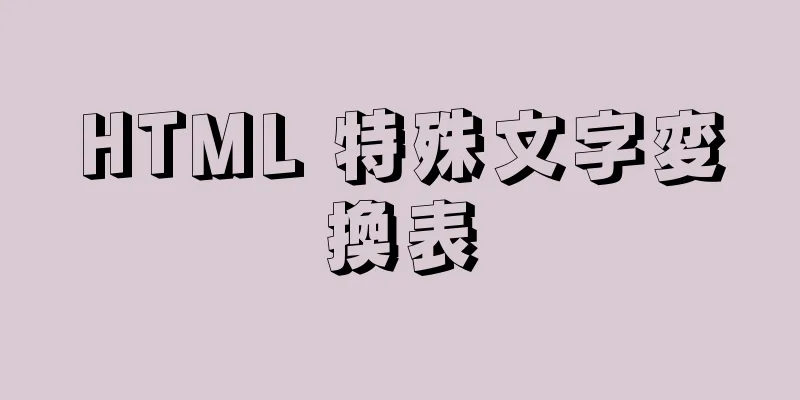 HTML 特殊文字変換表