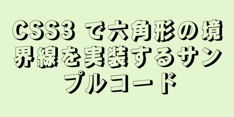 CSS3 で六角形の境界線を実装するサンプルコード