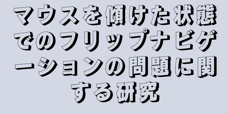 マウスを傾けた状態でのフリップナビゲーションの問題に関する研究