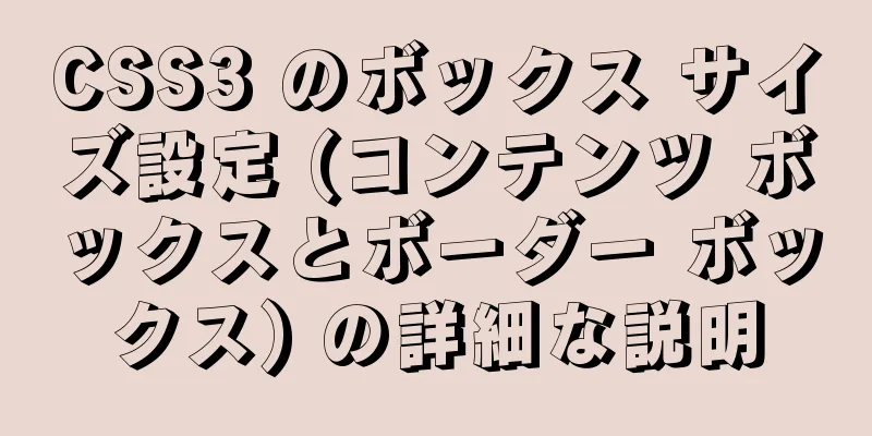 CSS3 のボックス サイズ設定 (コンテンツ ボックスとボーダー ボックス) の詳細な説明