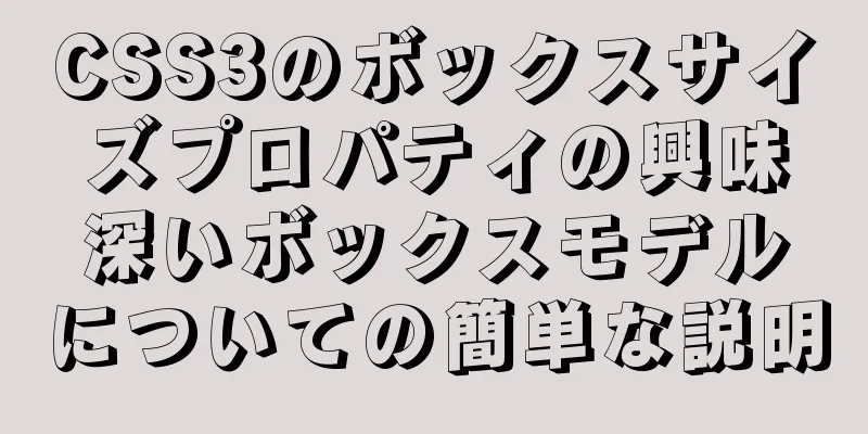 CSS3のボックスサイズプロパティの興味深いボックスモデルについての簡単な説明