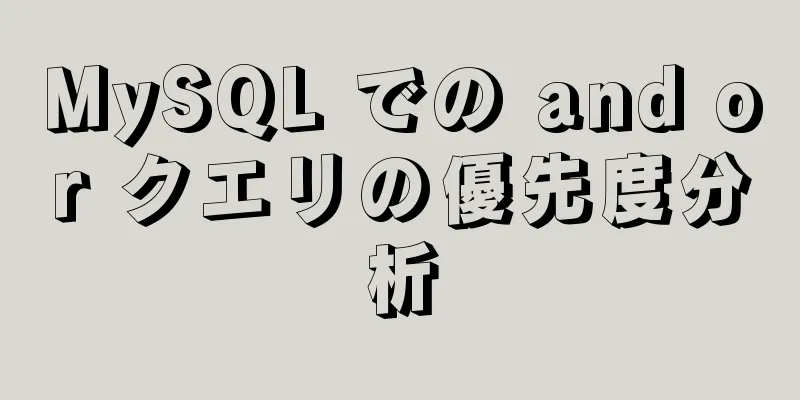 MySQL での and or クエリの優先度分析