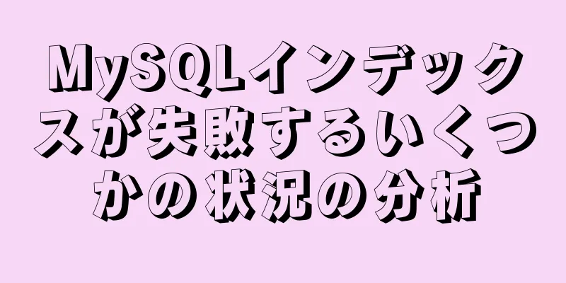 MySQLインデックスが失敗するいくつかの状況の分析