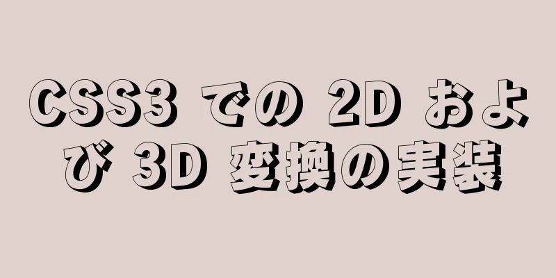 CSS3 での 2D および 3D 変換の実装