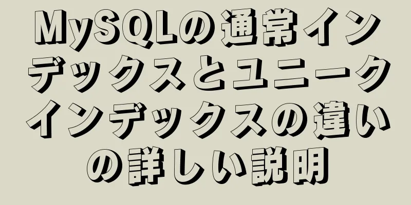 MySQLの通常インデックスとユニークインデックスの違いの詳しい説明