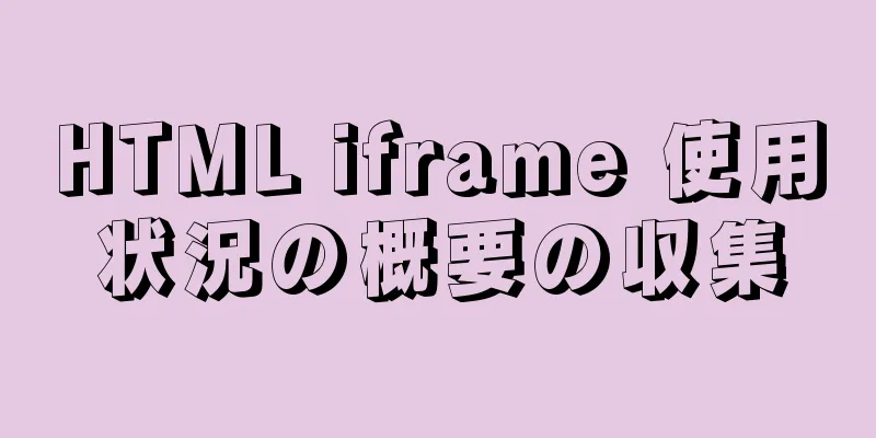 HTML iframe 使用状況の概要の収集