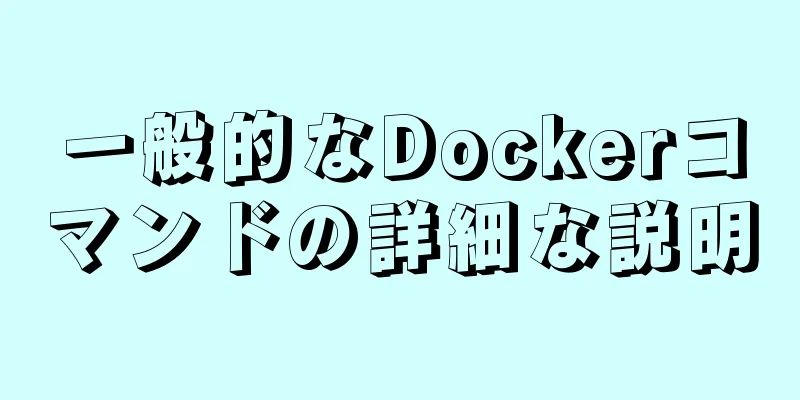 一般的なDockerコマンドの詳細な説明