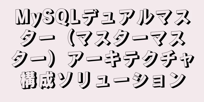 MySQLデュアルマスター（マスターマスター）アーキテクチャ構成ソリューション