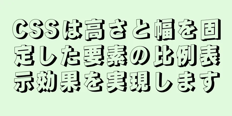 CSSは高さと幅を固定した要素の比例表示効果を実現します