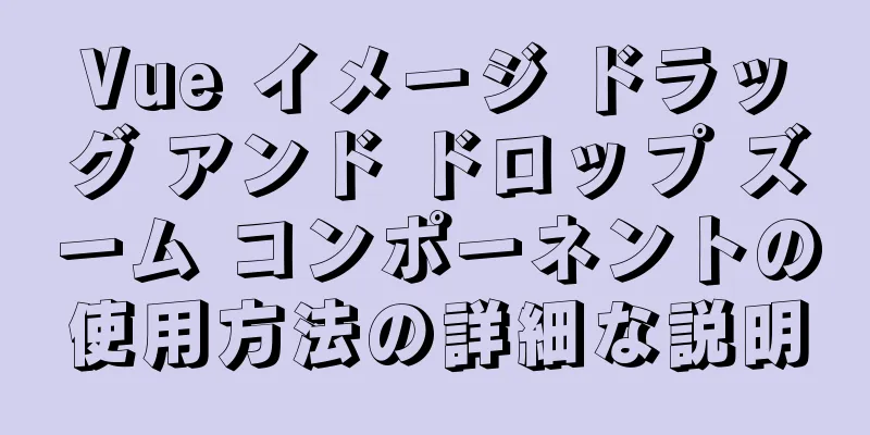 Vue イメージ ドラッグ アンド ドロップ ズーム コンポーネントの使用方法の詳細な説明