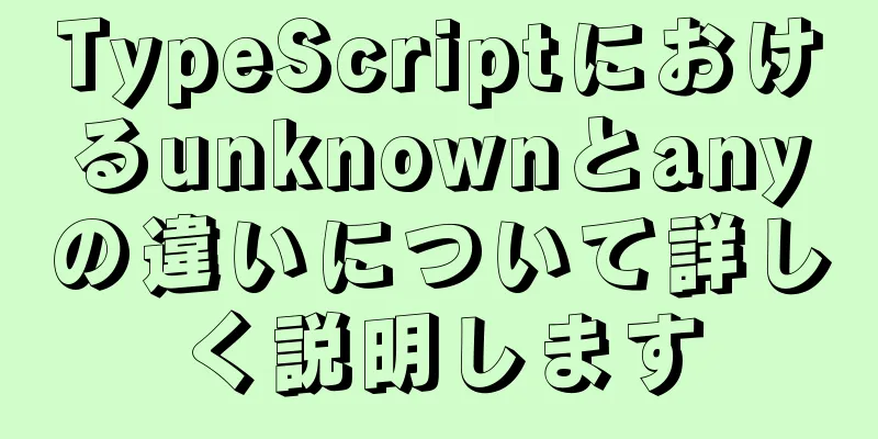 TypeScriptにおけるunknownとanyの違いについて詳しく説明します