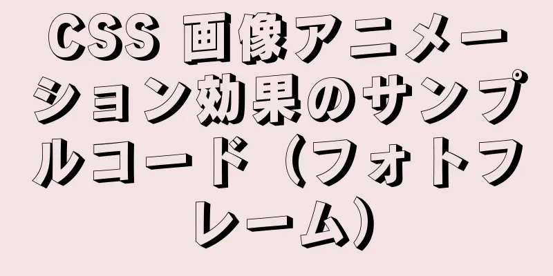 CSS 画像アニメーション効果のサンプルコード（フォトフレーム）