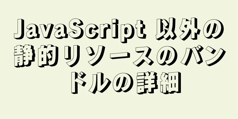 JavaScript 以外の静的リソースのバンドルの詳細