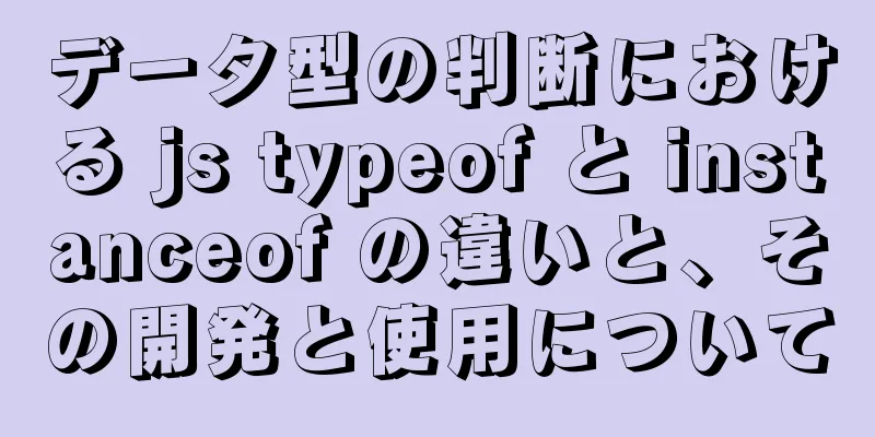 データ型の判断における js typeof と instanceof の違いと、その開発と使用について