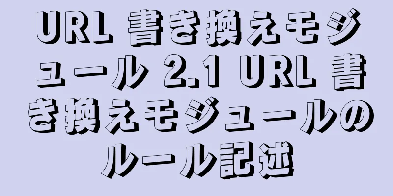 URL 書き換えモジュール 2.1 URL 書き換えモジュールのルール記述