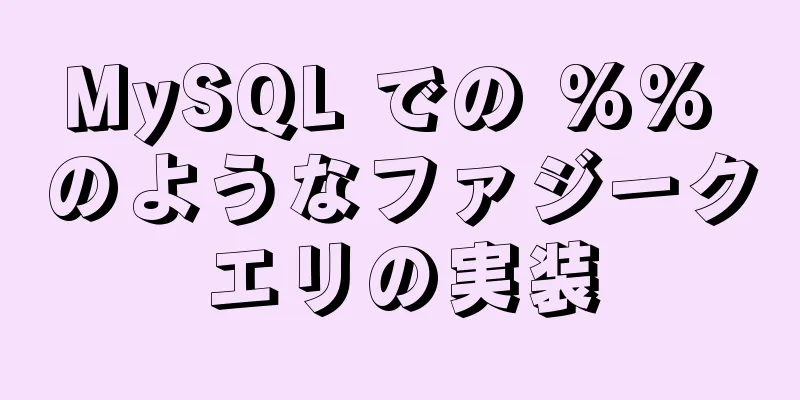 MySQL での %% のようなファジークエリの実装