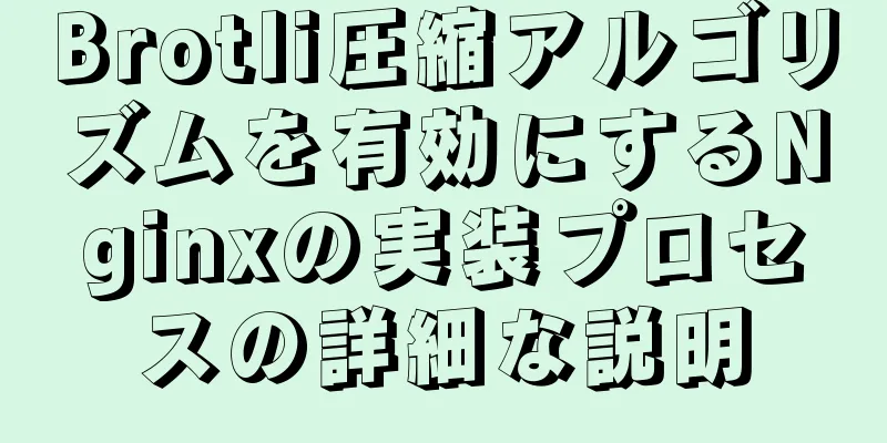 Brotli圧縮アルゴリズムを有効にするNginxの実装プロセスの詳細な説明