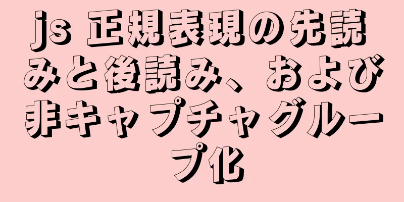 js 正規表現の先読みと後読み、および非キャプチャグループ化